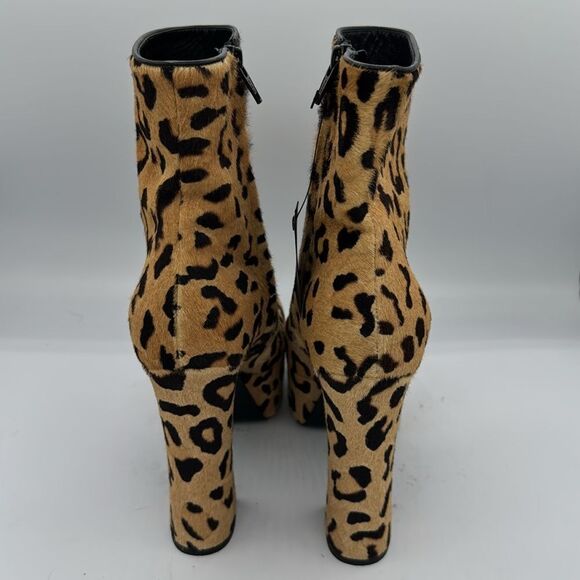 NIB Saint Laurent Pony Hair Manto Natural Platform Ankle Boot Retro Size 37/US 7 - Picture 5 of 13